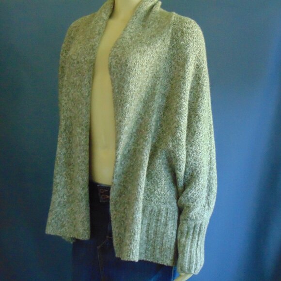 Angel of the North Anthropologie Green Chauvet Oversized Open Cardigan M - Picture 4 of 13